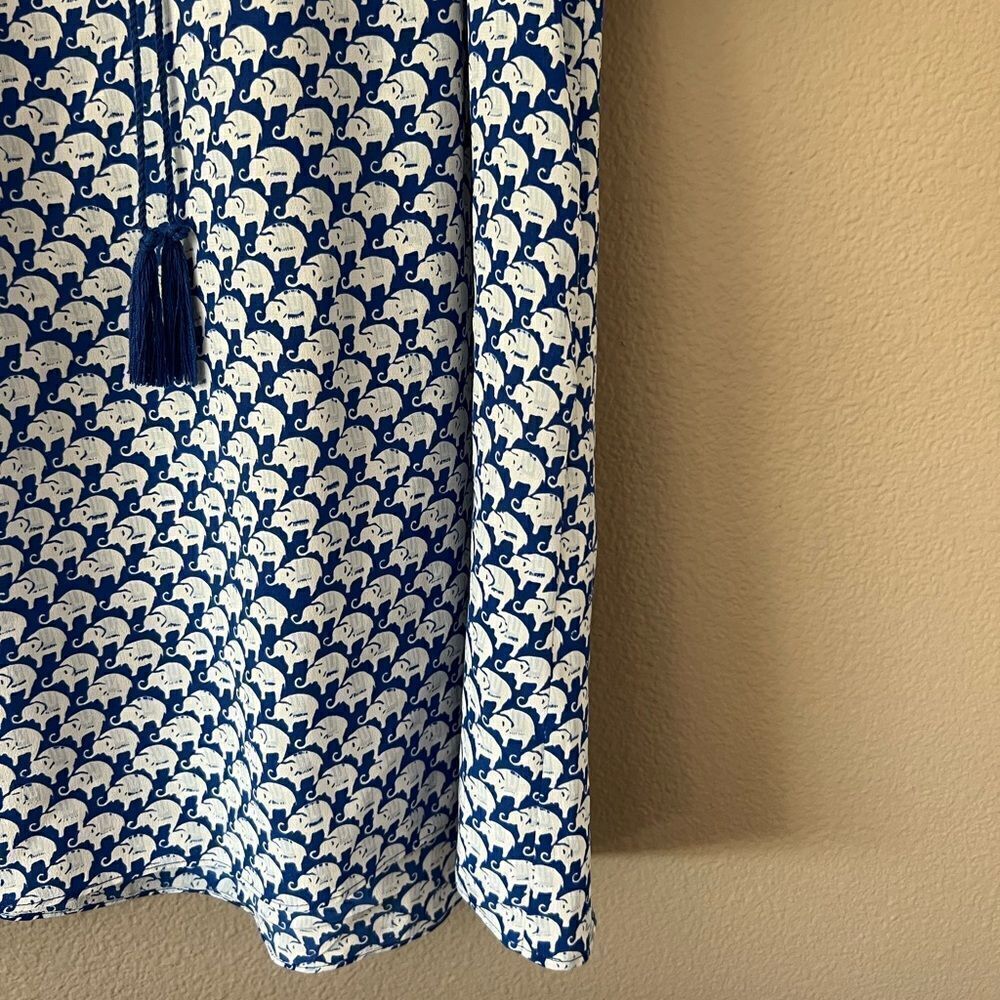 Joie Masha 100% Silk Elephant Print Tassel Blouse - Picture 3 of 9